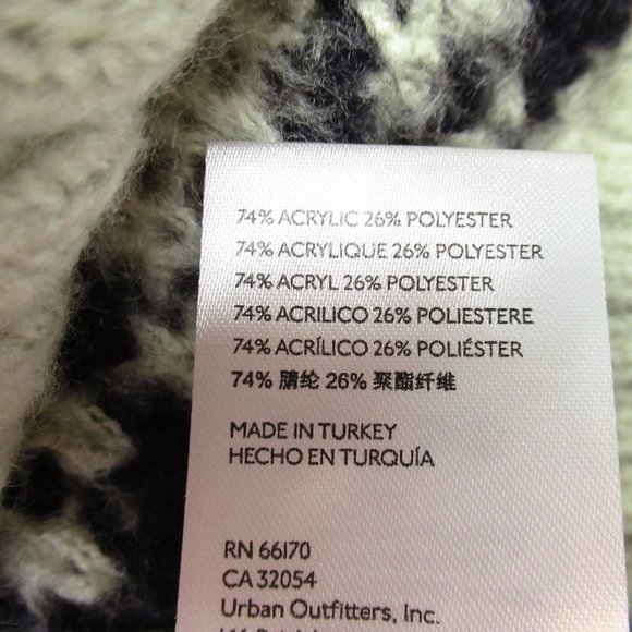 Anthropologie Turtleneck Tunic Sweater Fair Isle Mint Green - Small - Picture 8 of 9